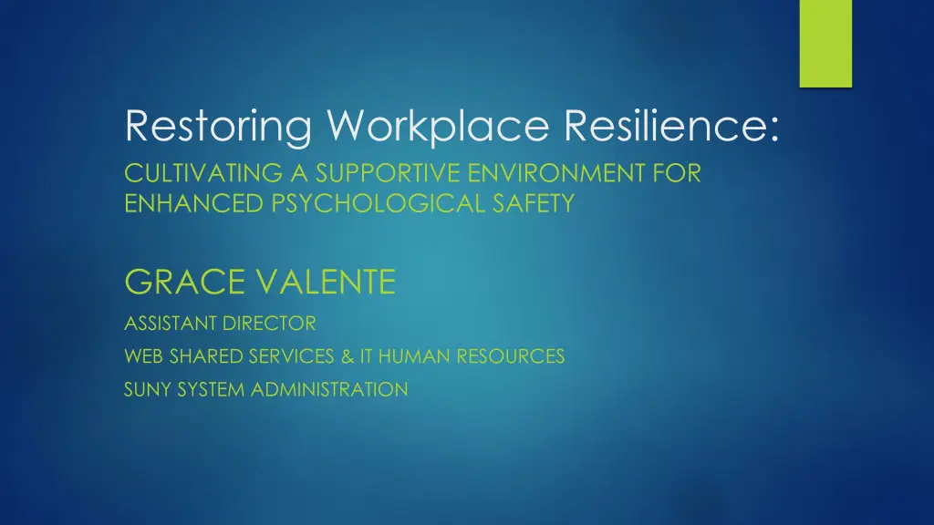 restoring workplace resilience cultivating