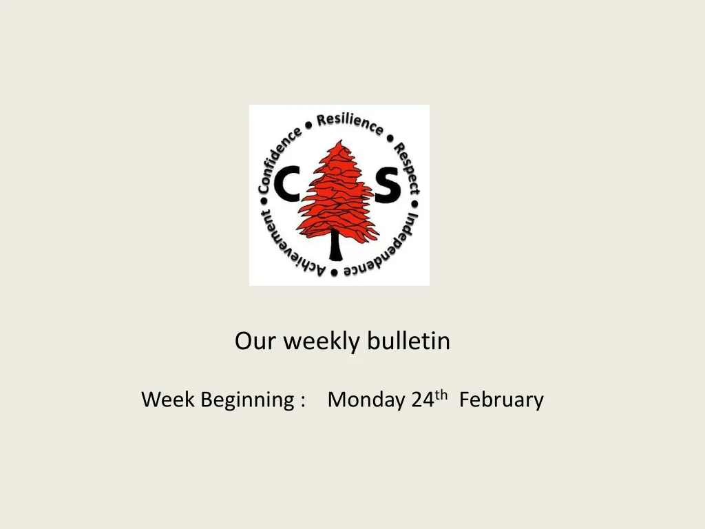 our weekly bulletin