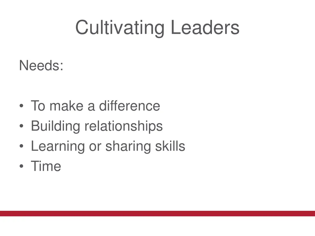 cultivating leaders 2