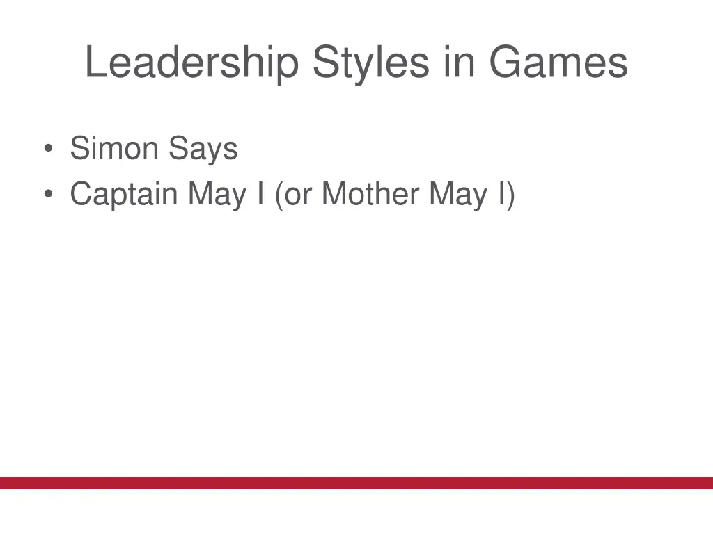leadership styles in games
