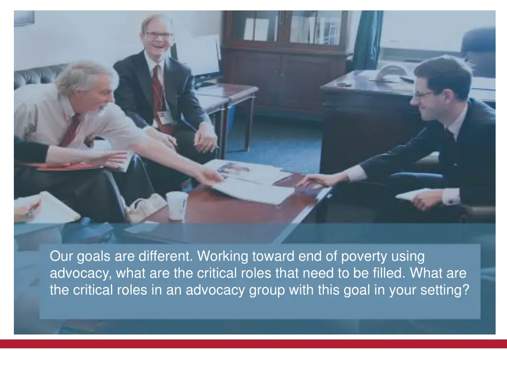 our goals are different working toward