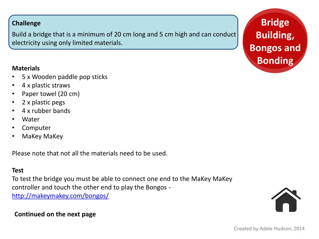 bridge building bongos and bonding