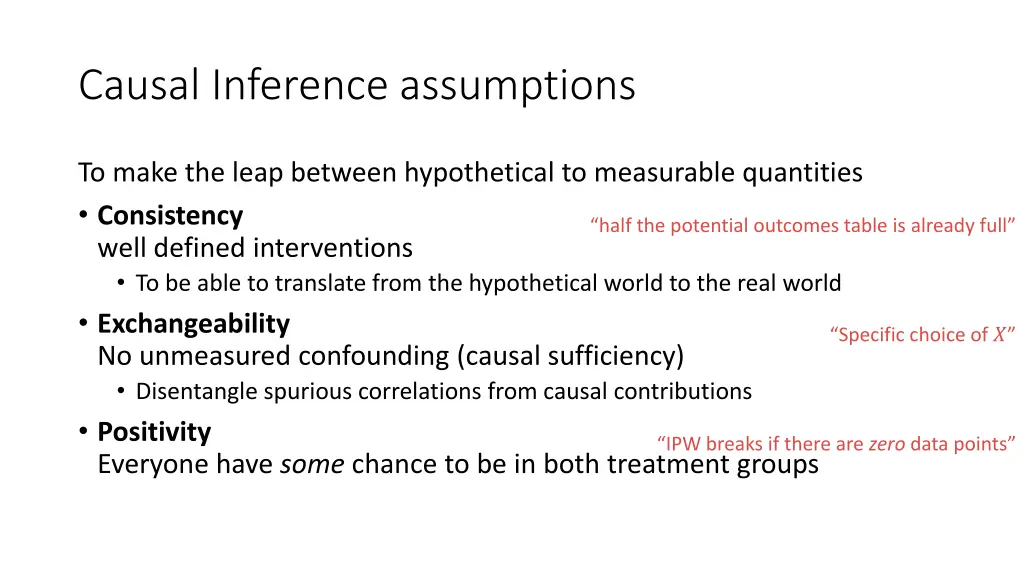 causal inference assumptions
