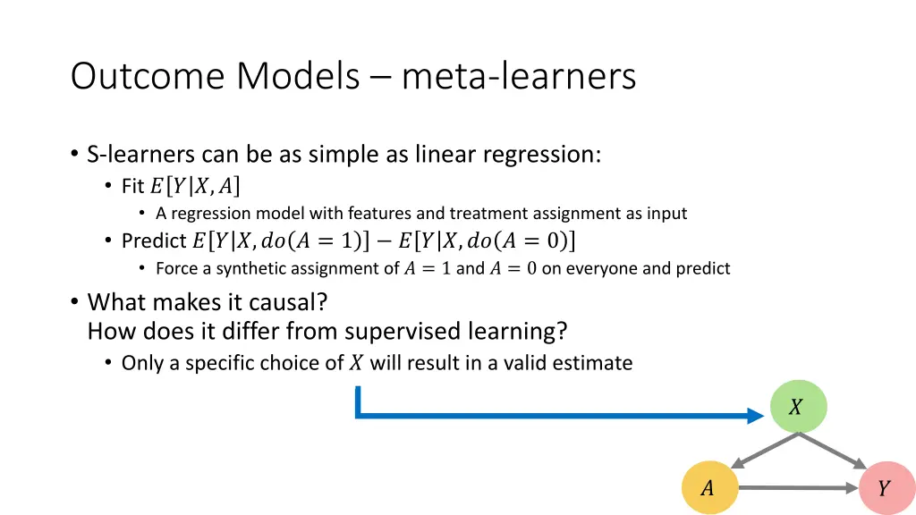 outcome models meta learners 2