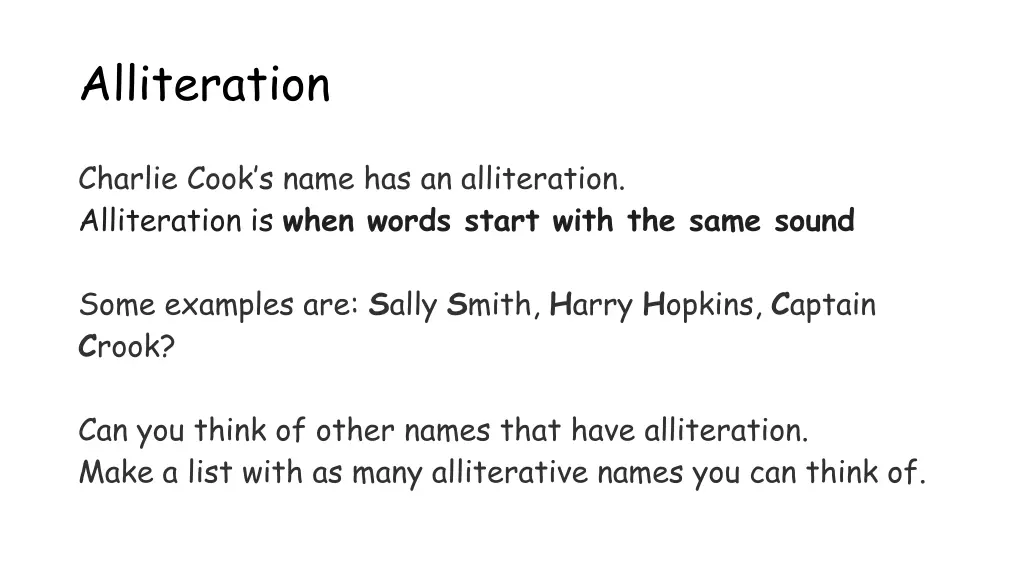 alliteration