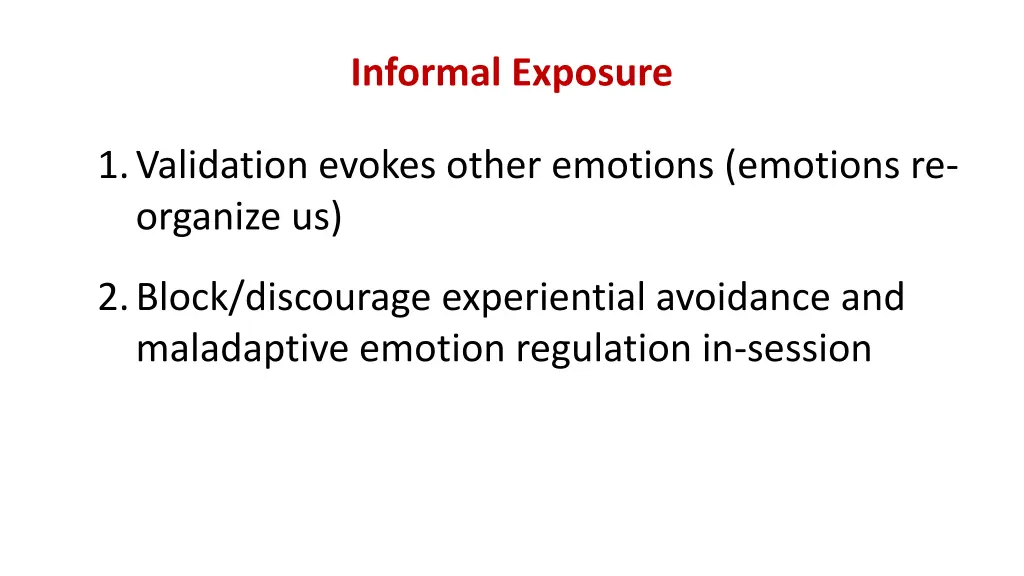 informal exposure