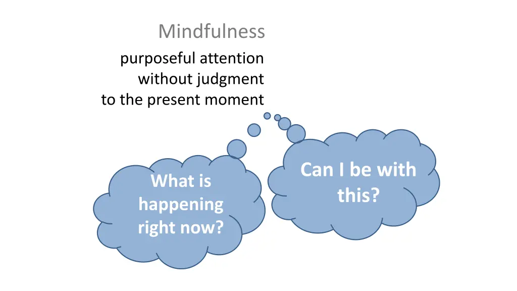 mindfulness purposeful attention without judgment