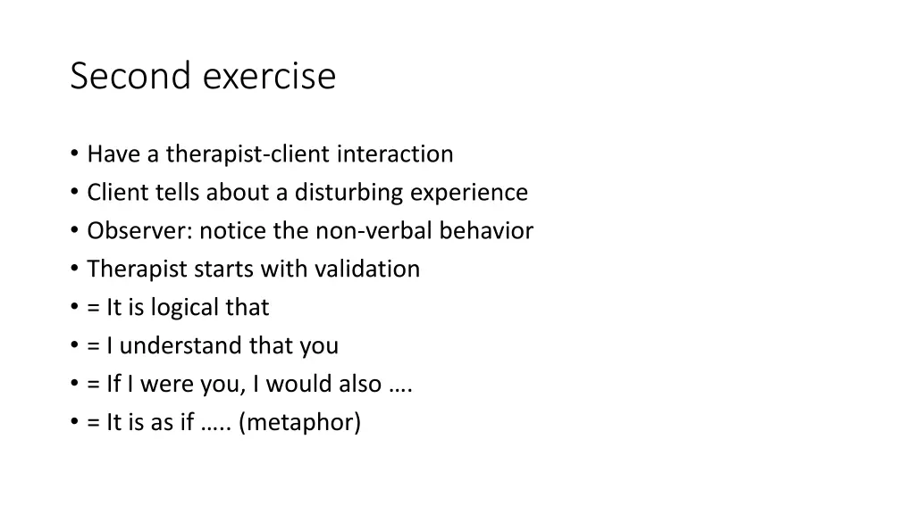 second exercise