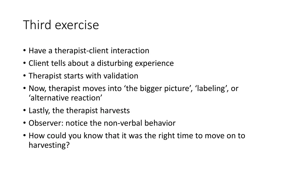 third exercise