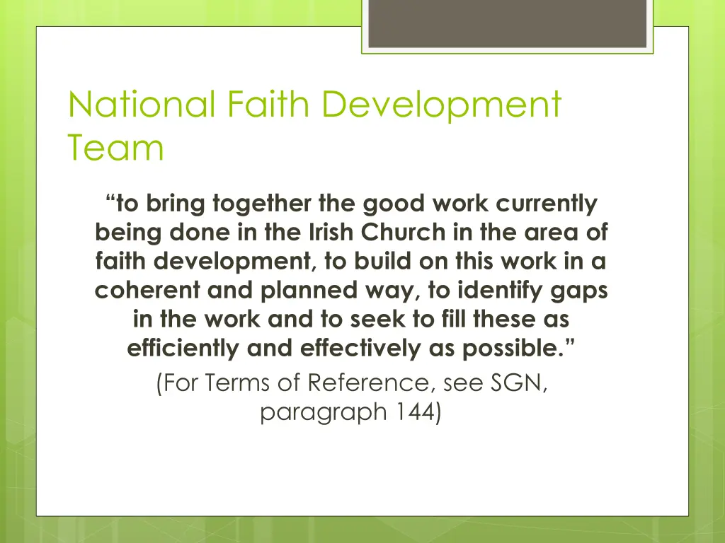national faith development team
