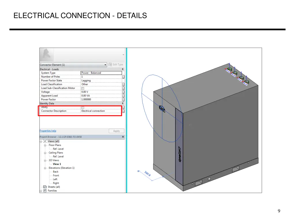electrical connection details