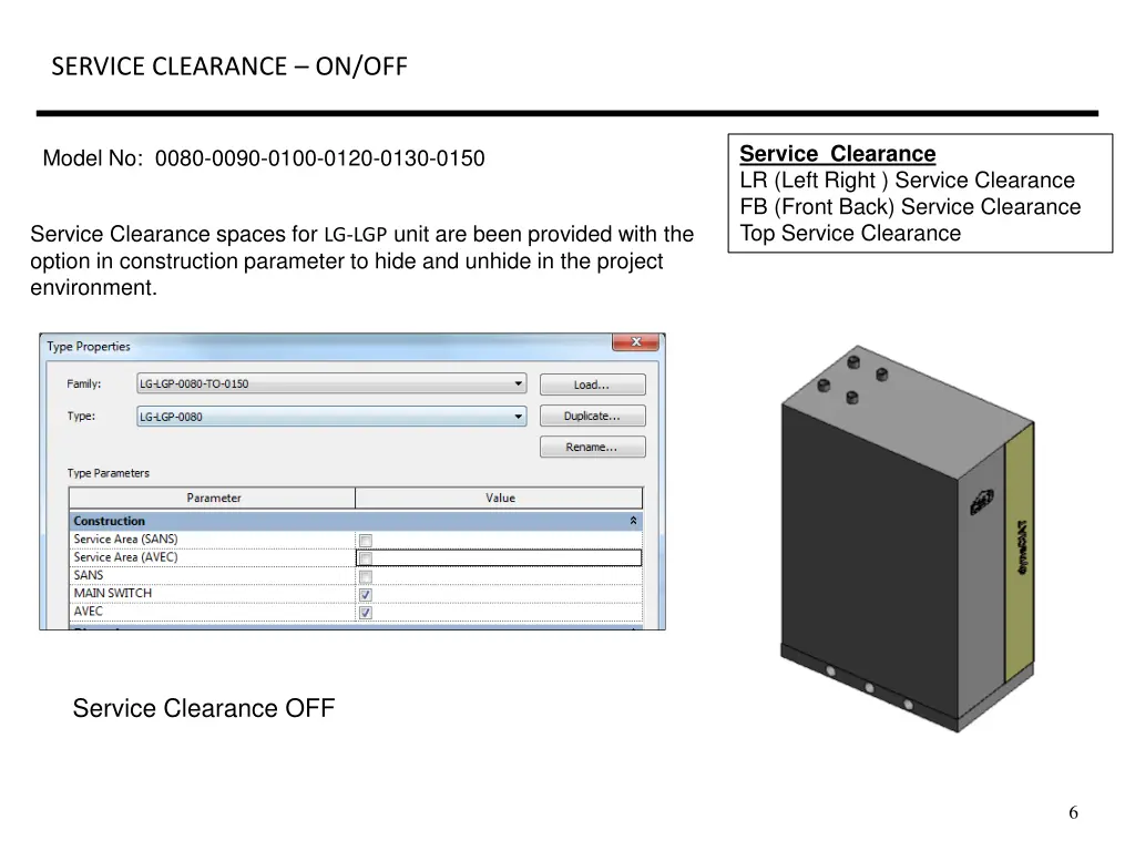 service clearance on off 1