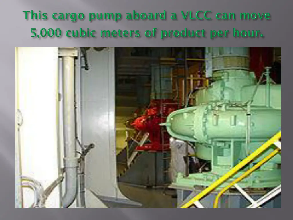 220px oil pump on an oil tanker