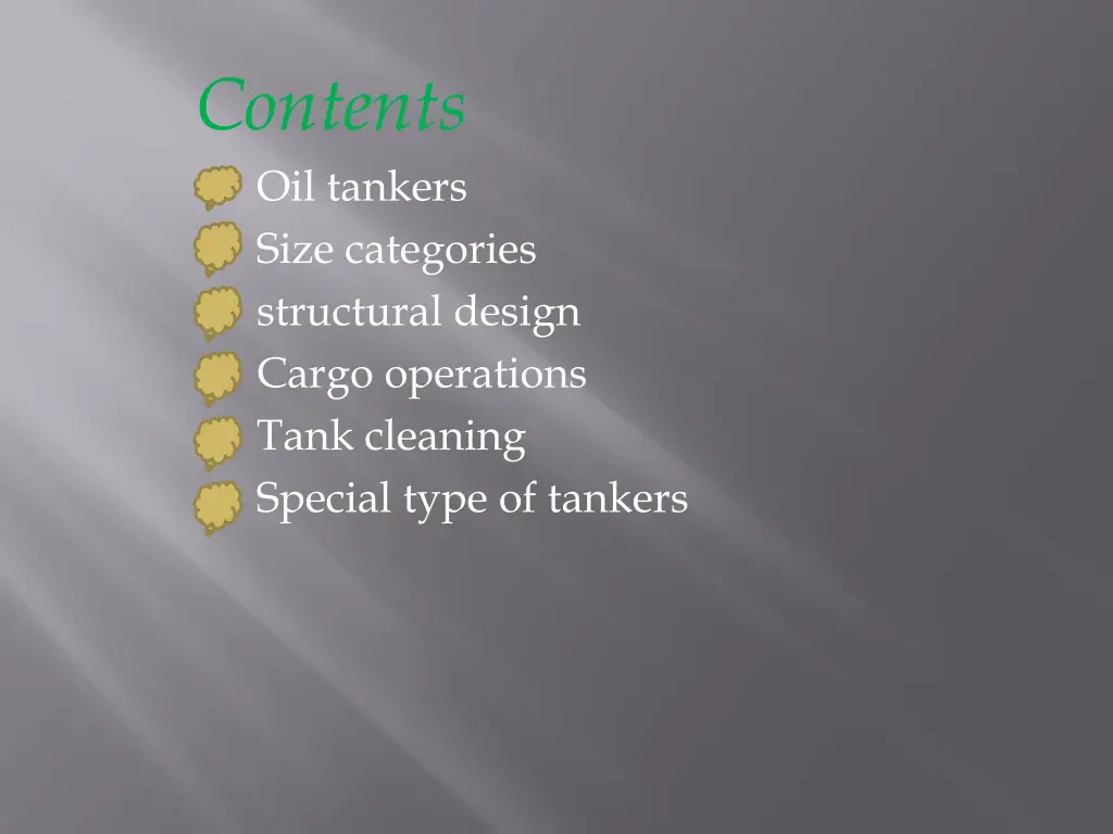 contents oil tankers size categories structural