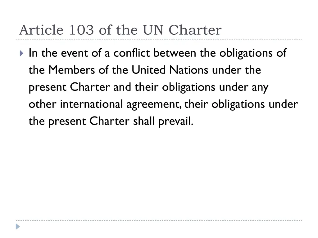 article 103 of the un charter