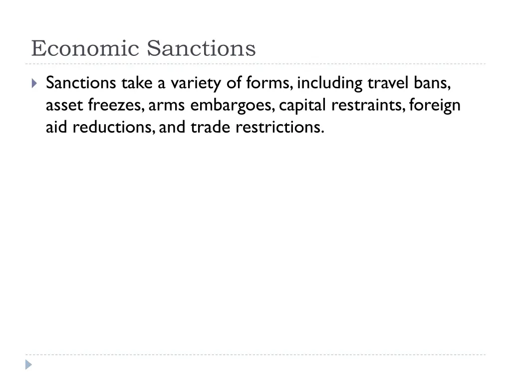 economic sanctions 1