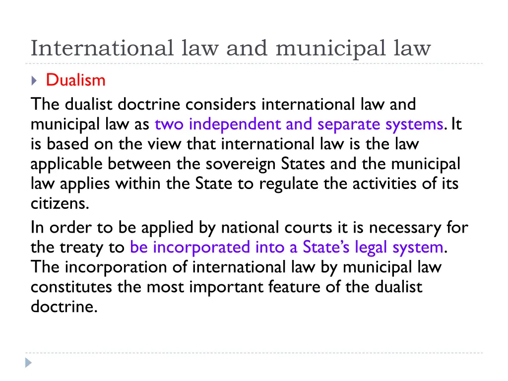 international law and municipal law 1