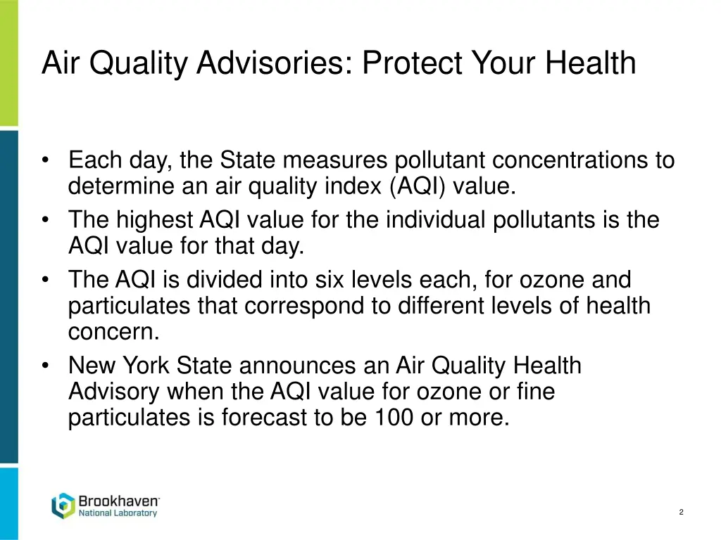air quality advisories protect your health