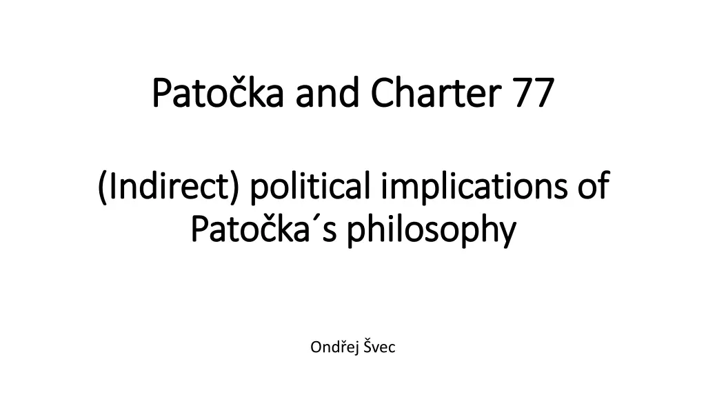 pato ka and charter 77 pato ka and charter 77
