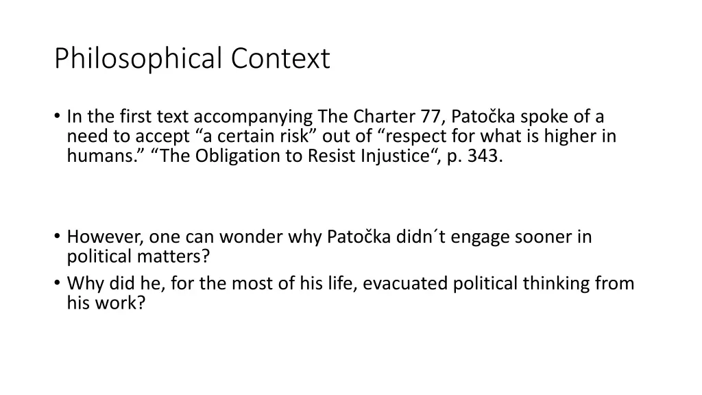 philosophical context