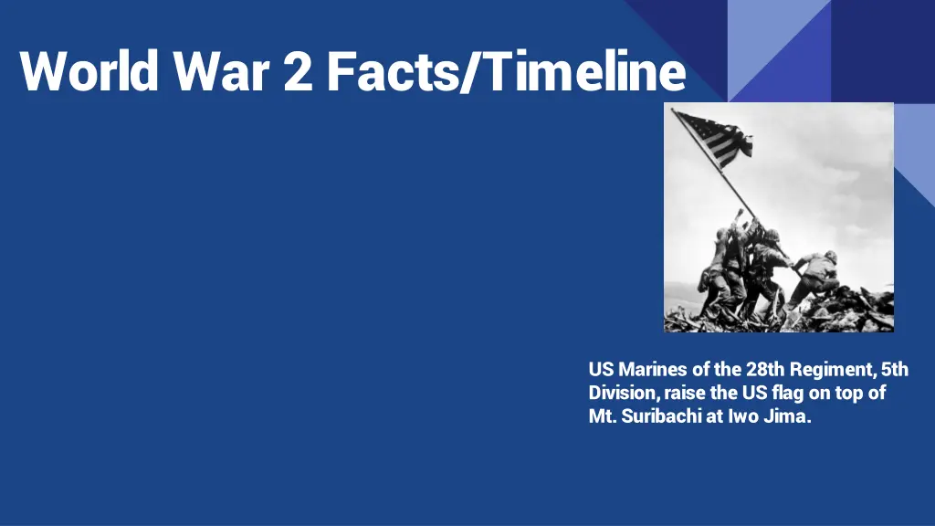 world war 2 facts timeline