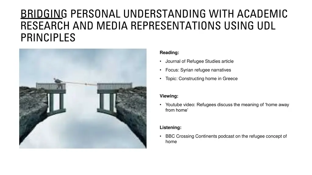 bridging personal understanding with academic