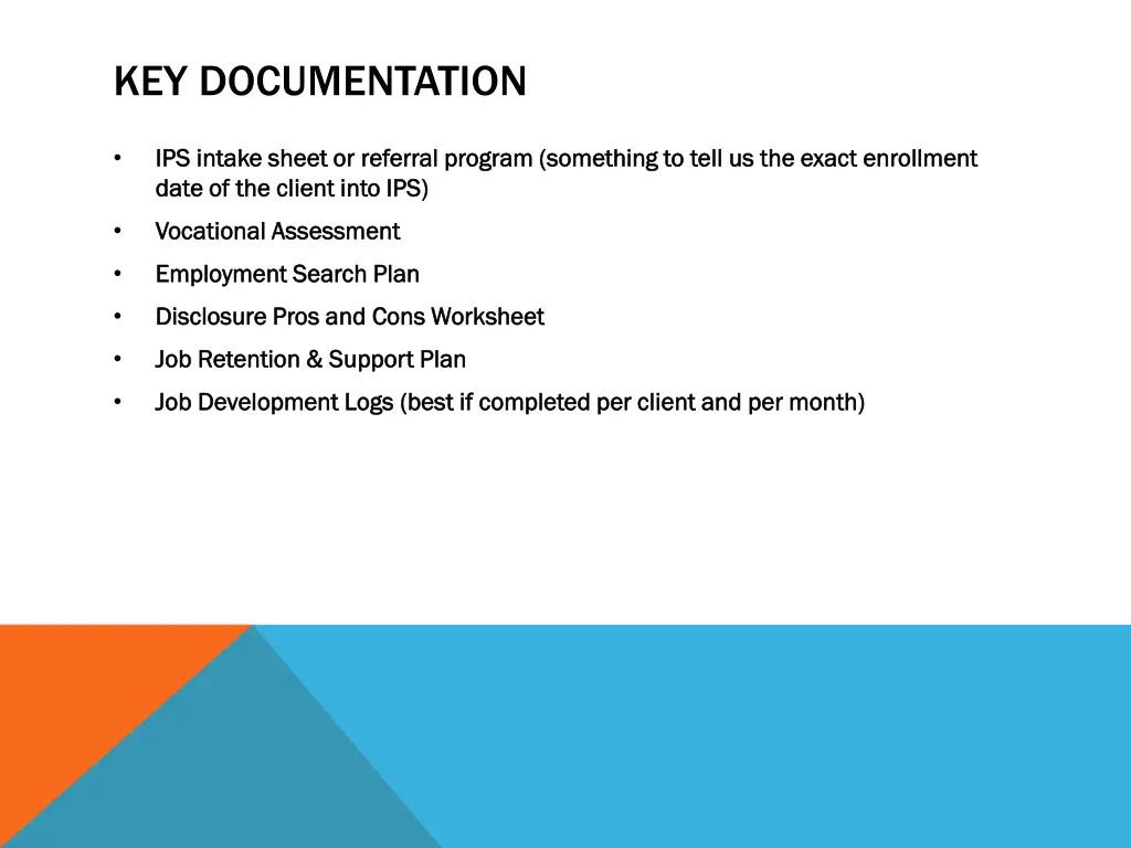 key documentation