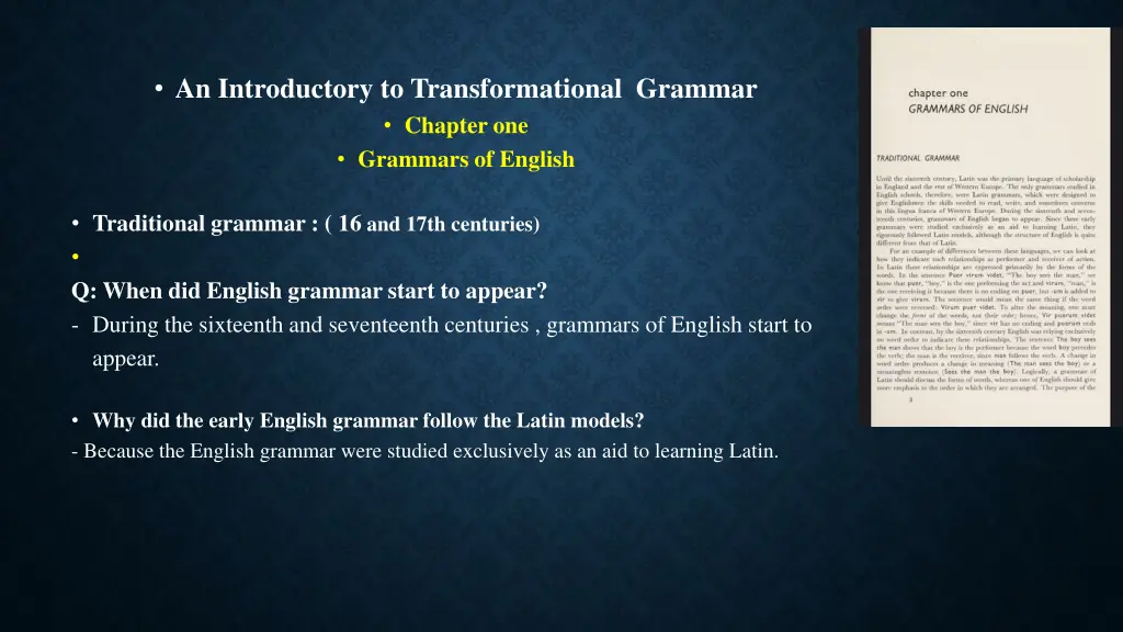 an introductory to transformational grammar