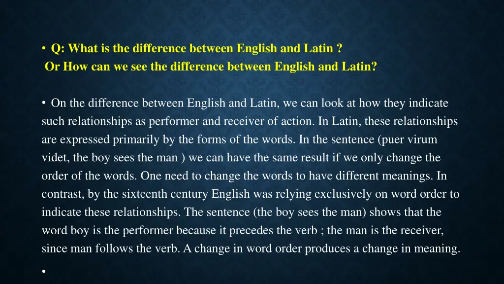 q what is the difference between english