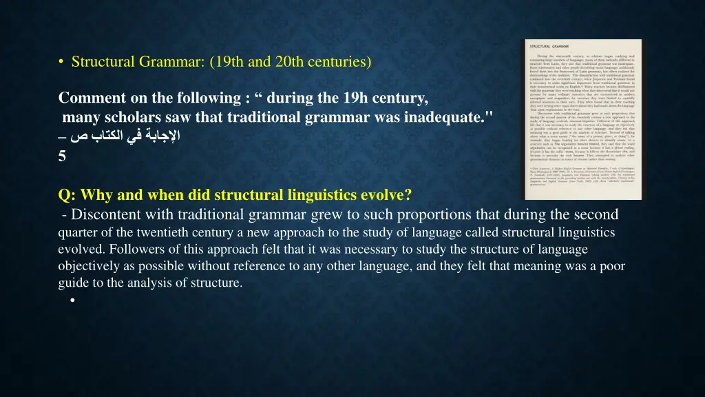 structural grammar 19th and 20th centuries