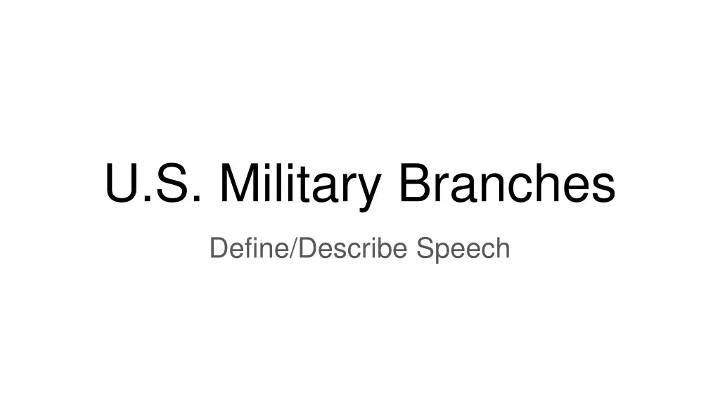 u s military branches