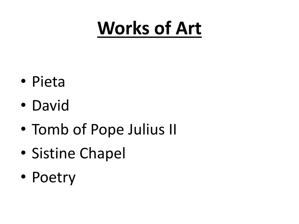 works of art