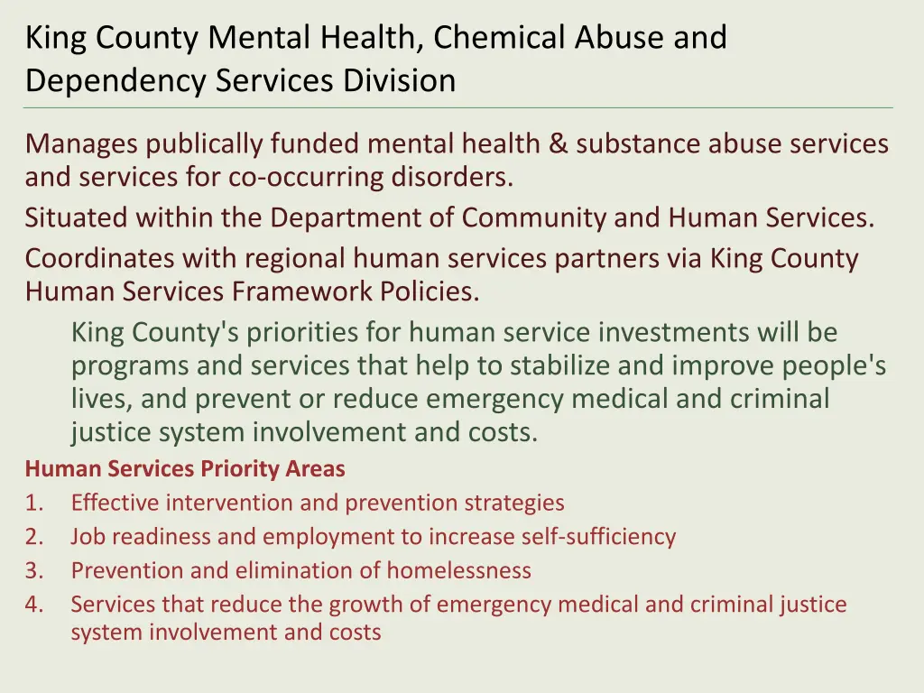 king county mental health chemical abuse
