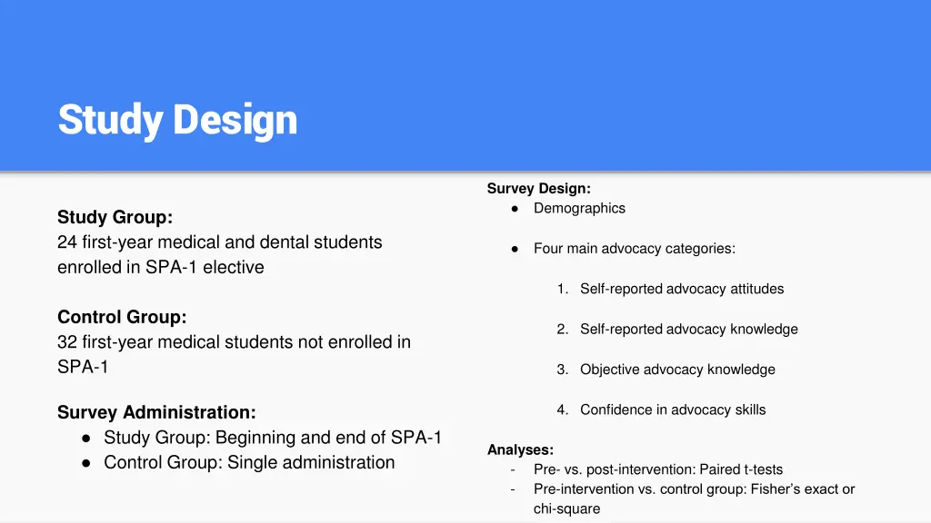 study design