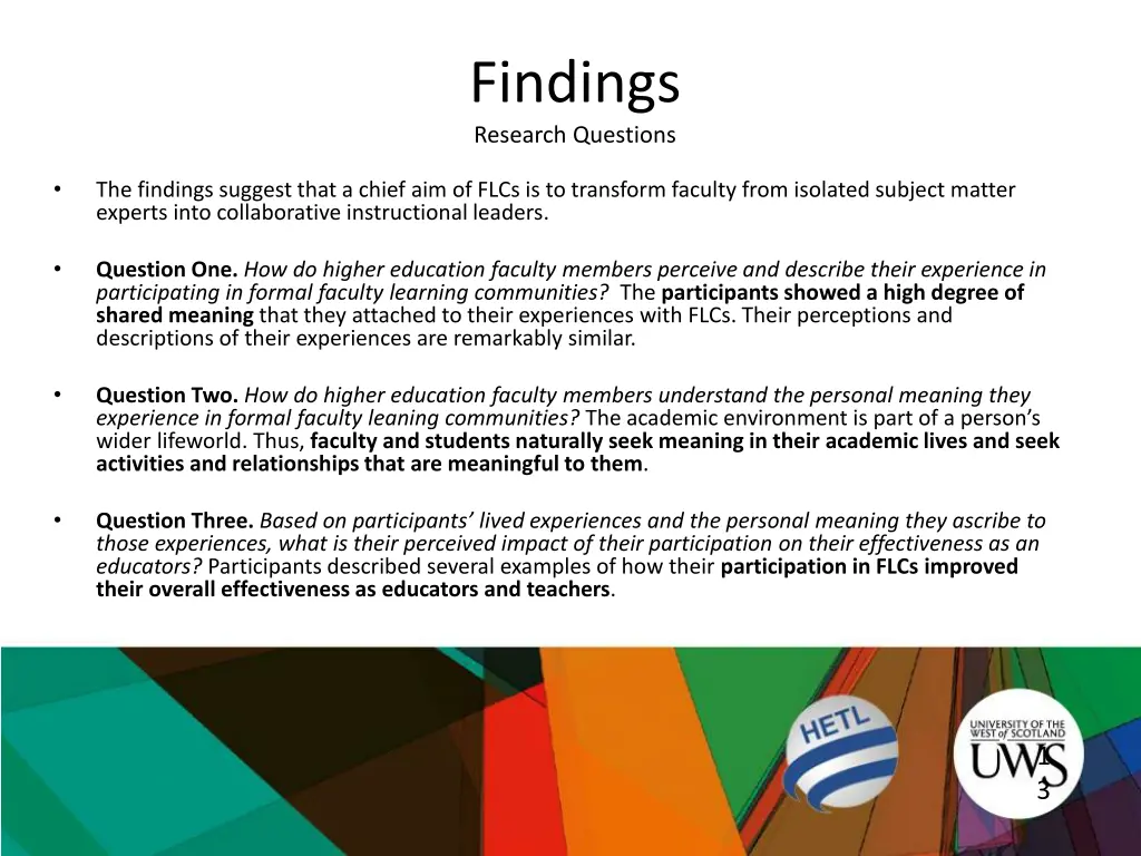 findings research questions