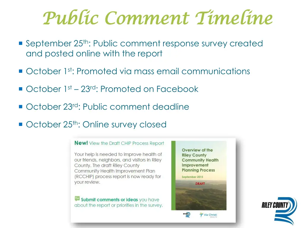 public comment timeline public comment timeline