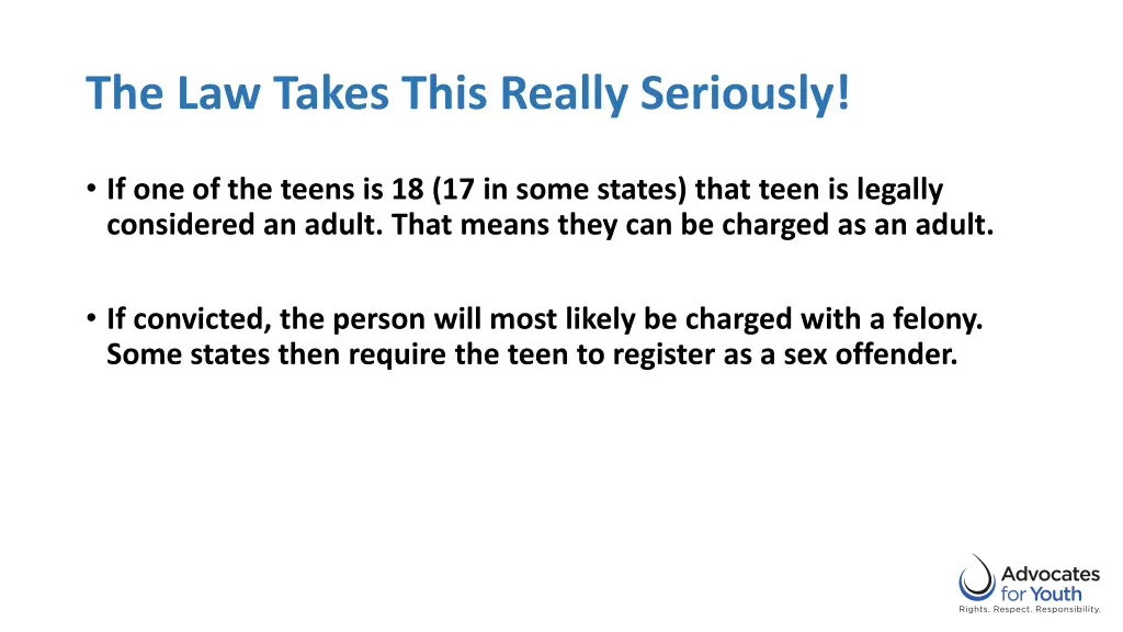 the law takes this really seriously