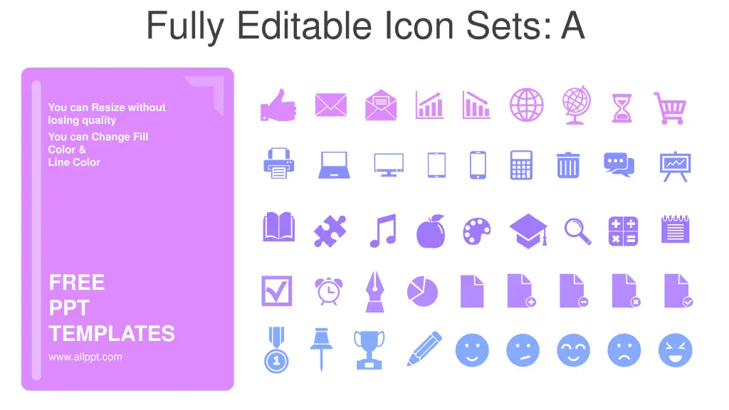 fully editable icon sets a