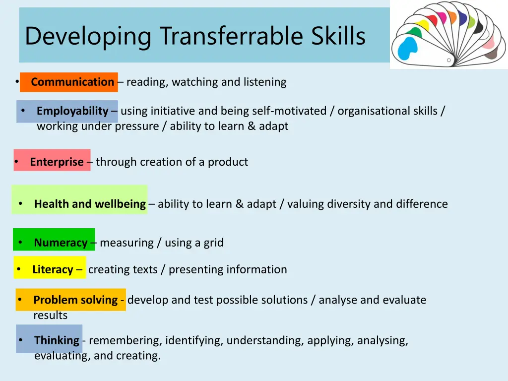 developing transferrable skills