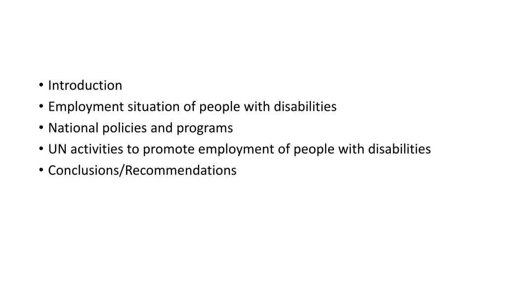 introduction employment situation of people with