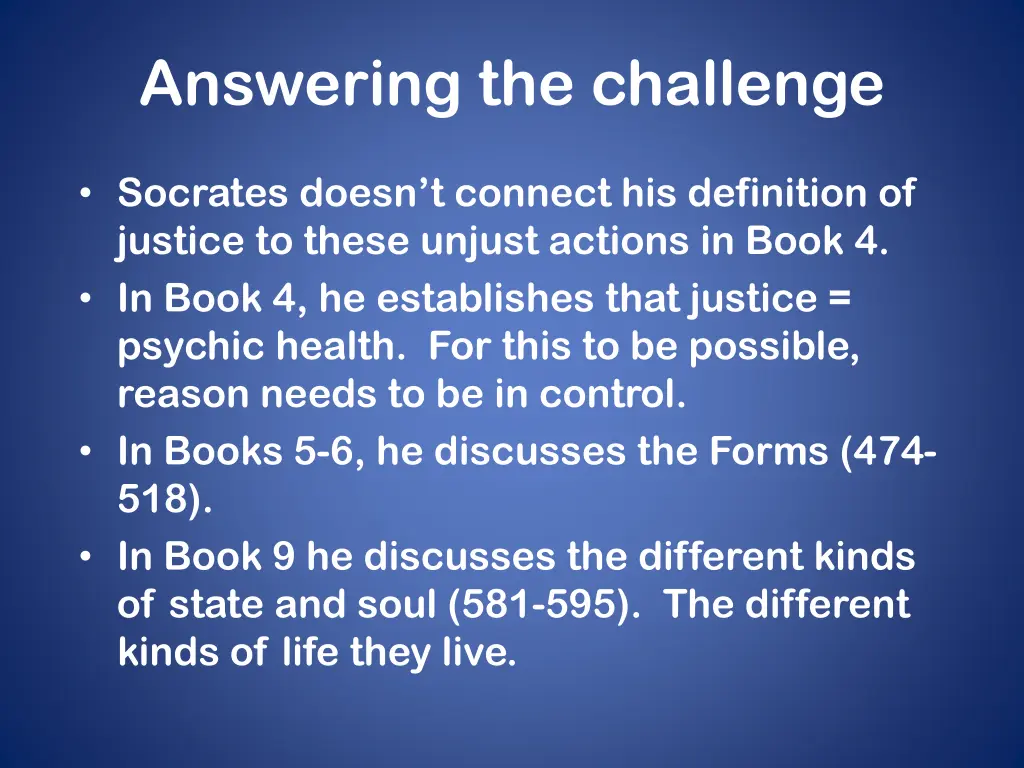 answering the challenge 2