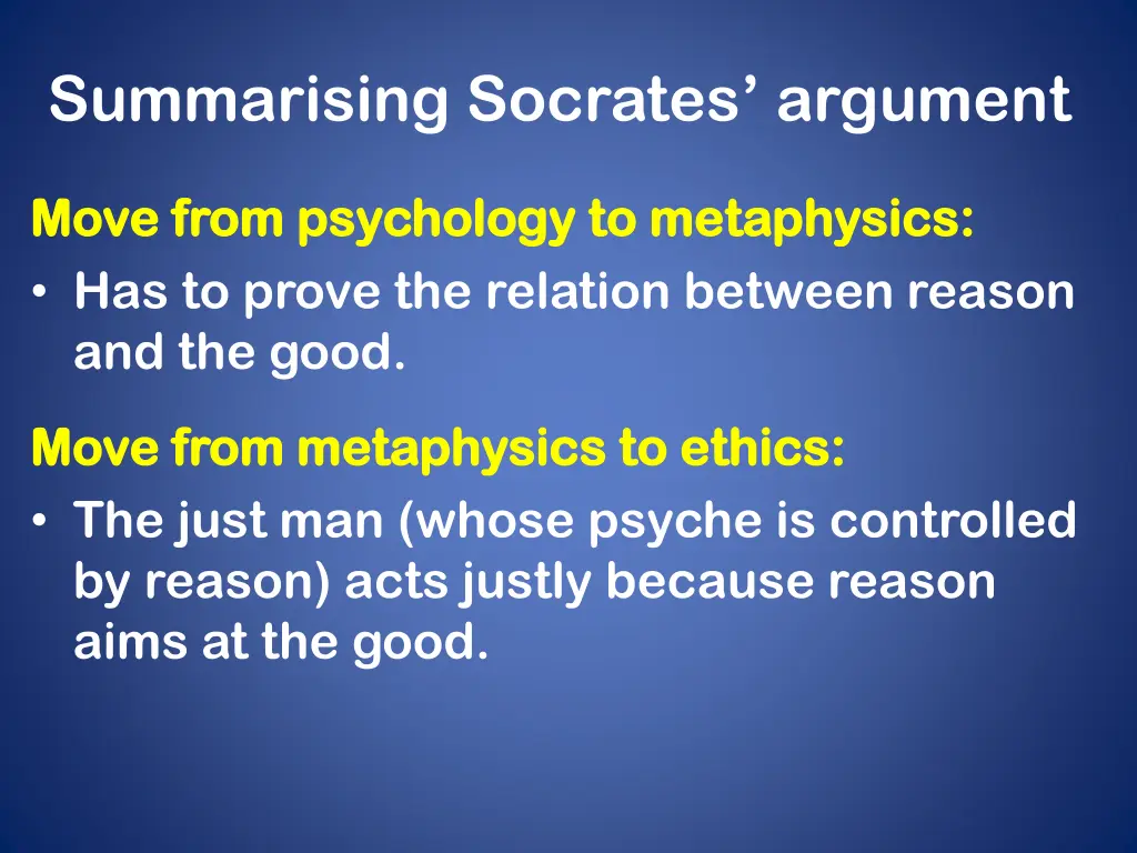 summarising socrates argument