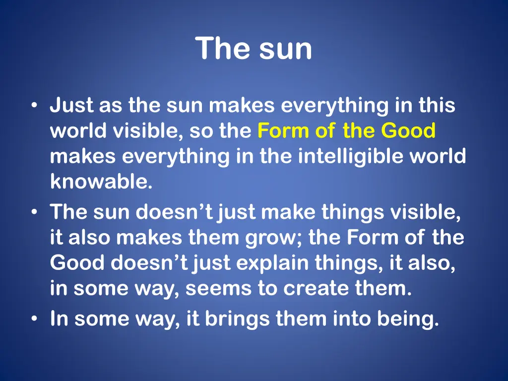 the sun