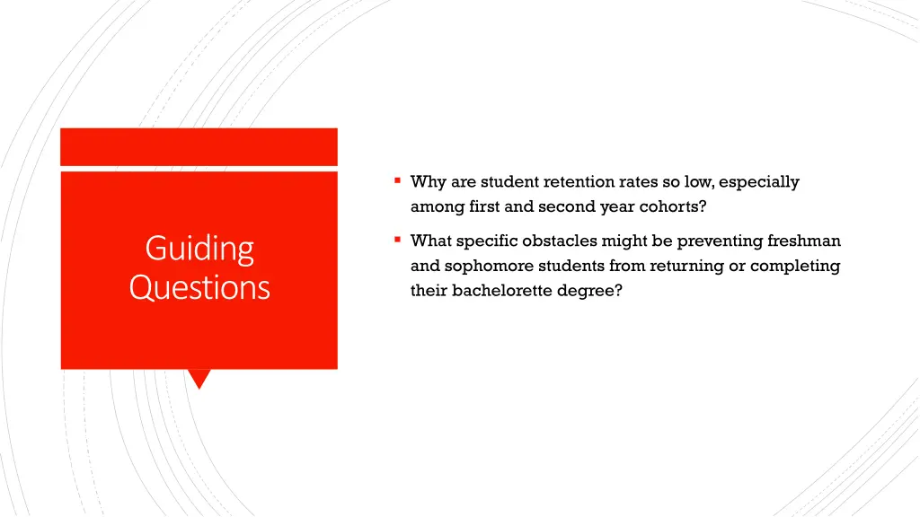 why are student retention rates so low especially