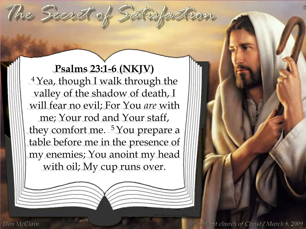 psalms 23 1 6 nkjv 4 yea though i walk through