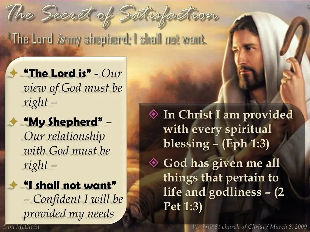 the lord is our view of god must be right 3
