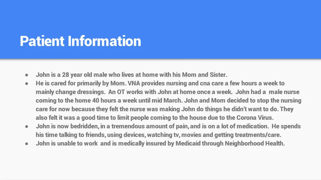 patient information