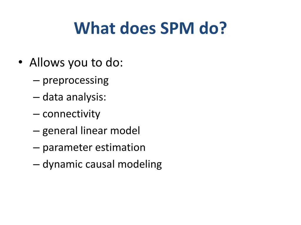 what does spm do