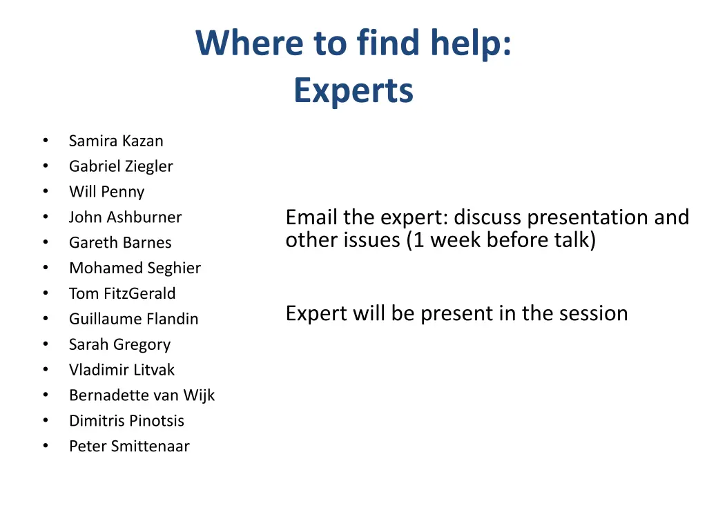 where to find help experts