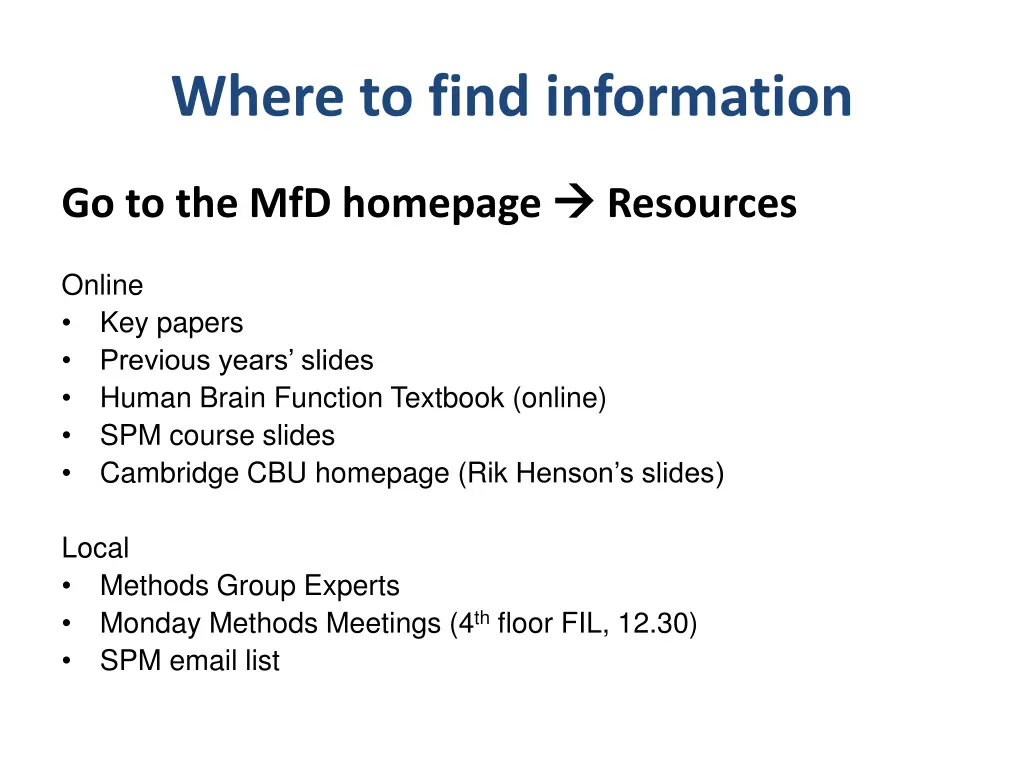 where to find information 1